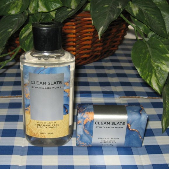 BBW Mens Clean Slate 3 In 1 Hair, Face & Body Wash and Soap Mens Collection - Picture 2 of 3